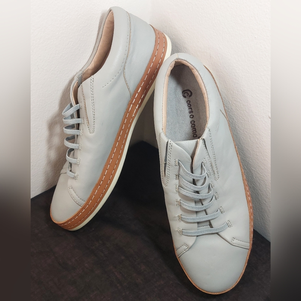 Corso Como CC Naimie Grey Leather Slip-on Sneakers Size 39/8.5